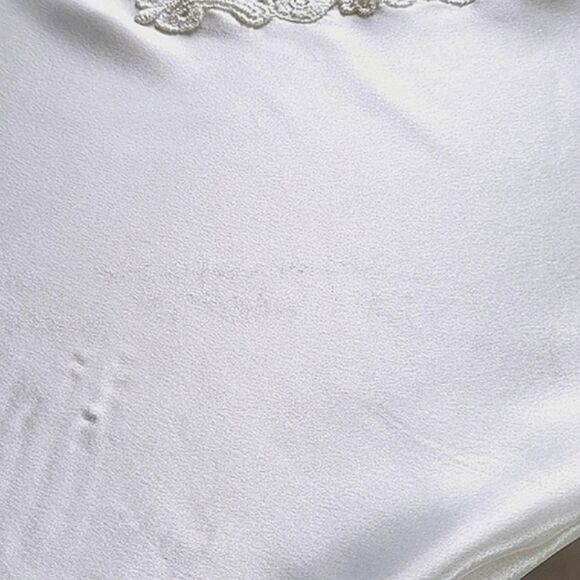 Vtg 90ās silky ivory laceātank camisole - Picture 11 of 14